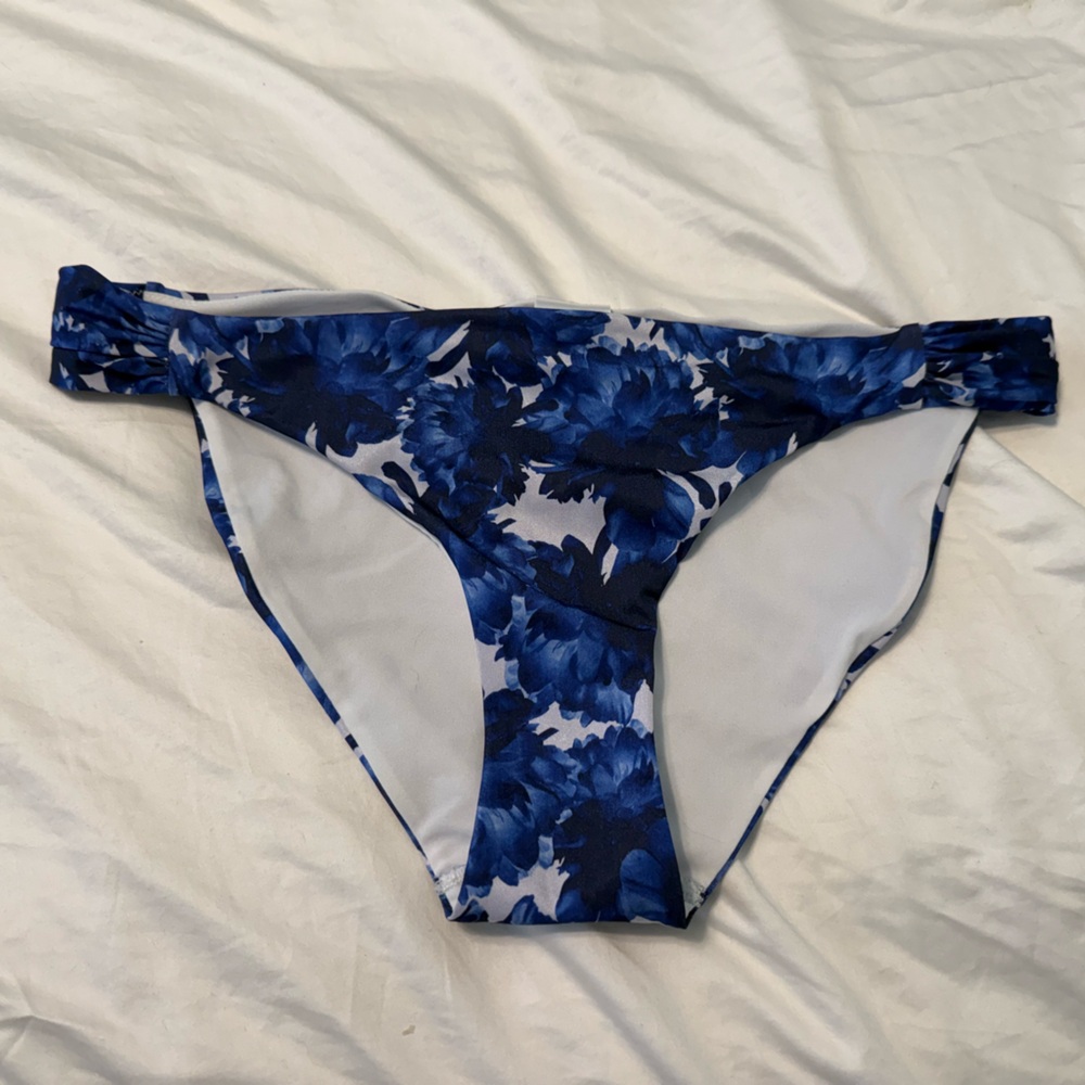 H&M Floral Blue Bikini Bottom Size 12